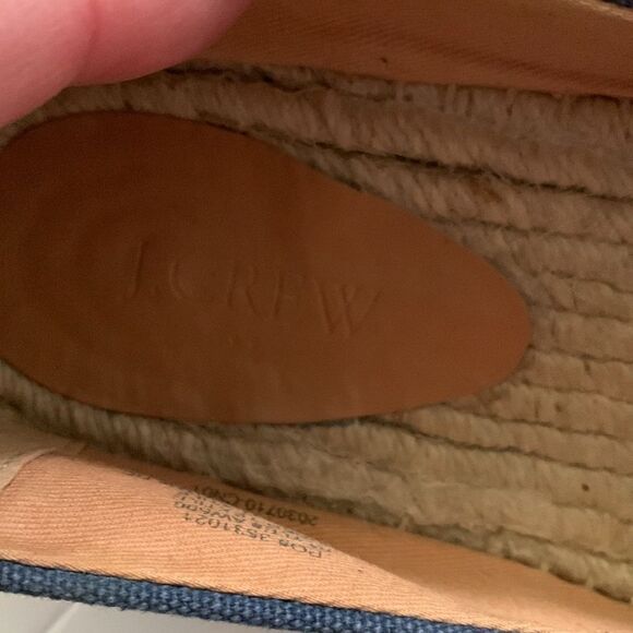 J Crew color block espadrilles blue with hot pink toe cap canvas upper size 8 - Picture 4 of 10